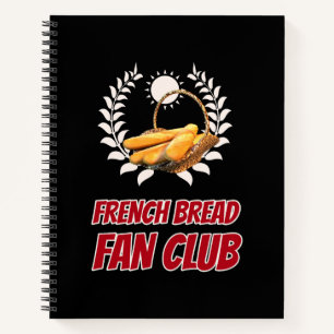 Cuaderno Club de Fans del Pan Francés Humor Divertido para