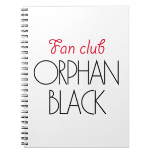 Cuaderno Club de fans negro huérfano
