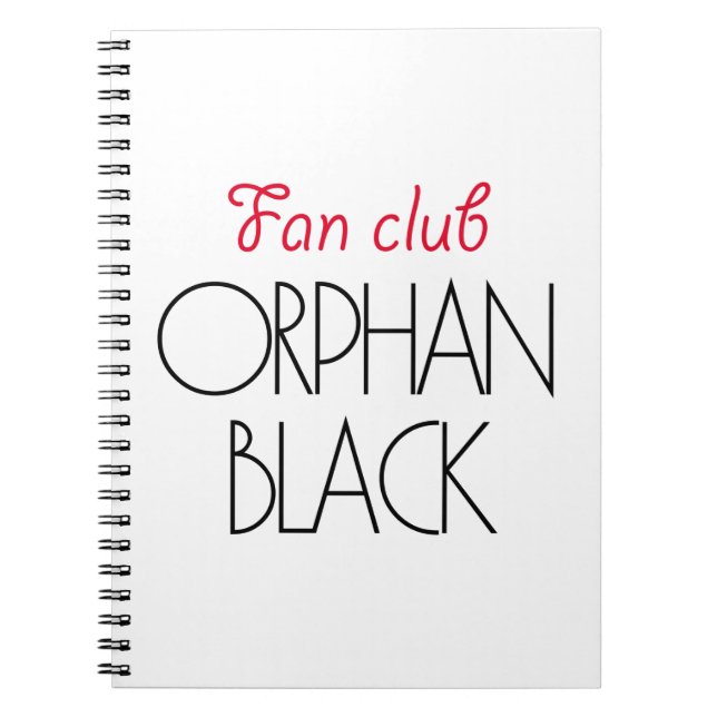 Cuaderno Club de fans negro huérfano (Frente)