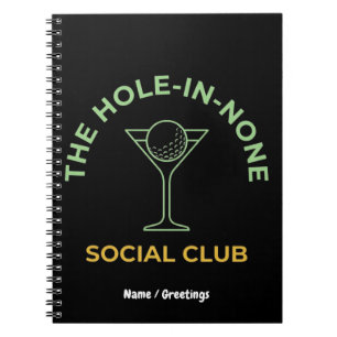 Cuaderno Club de Golf Divertido Humor Martini de Ningún Hoy