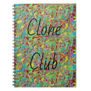 Cuaderno Club de la copia del arte abstracto negro huérfan