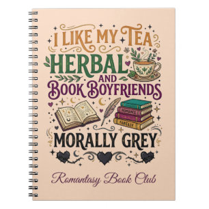 Cuaderno Club de lectura de té herbal del novio libresco mo