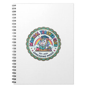 Cuaderno Club de Profesora Mágica de Unicornio Diseño de Re