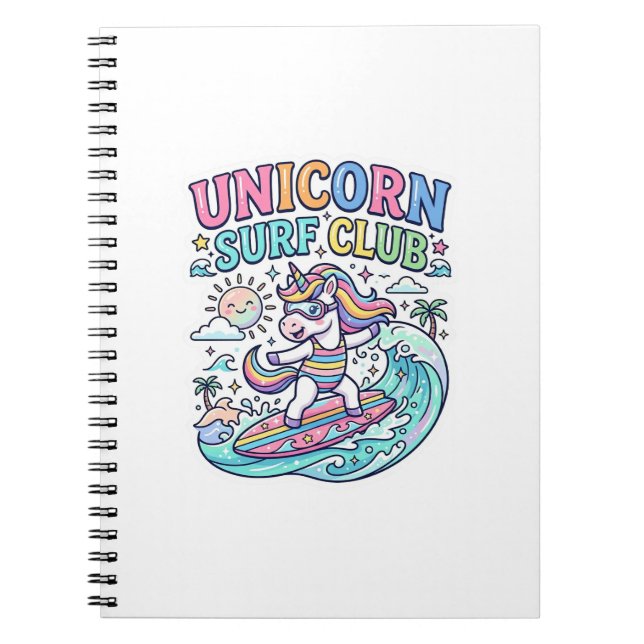 Cuaderno Club de Surf Unicornio (Frente)