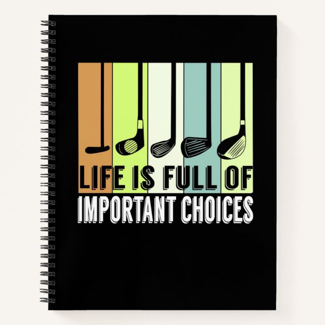 Cuaderno Club Golf Funny Life Choices (Anverso)