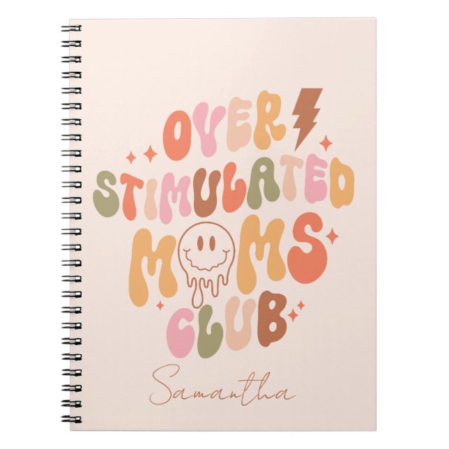 Cuaderno Club Moms sobreestimulado - Relacionable y Real (Frente)