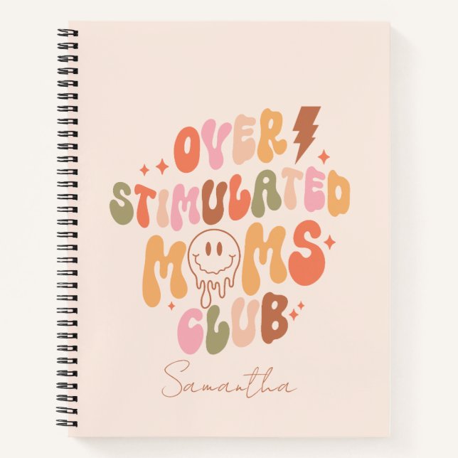 Cuaderno Club Moms sobreestimulado - Relacionable y Real (Anverso)