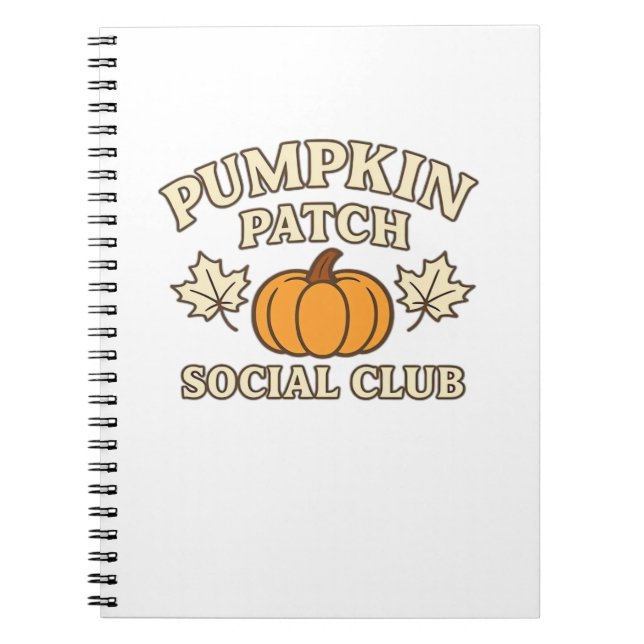 Cuaderno Club Social de Parche de Calabaza - Acogedor estét (Frente)