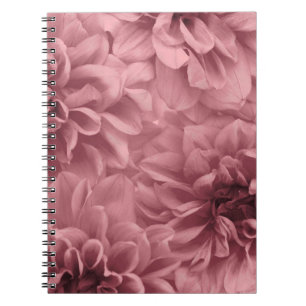 Cuaderno Clúster de flores de Dahlia rosa/malva clara