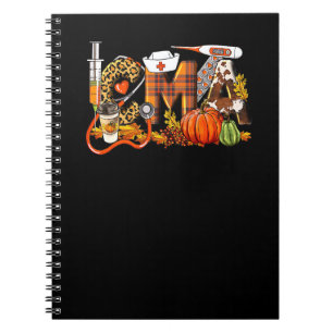 Cuaderno CMA Enfermera Vida Calabaza Otoño Día de Acción de