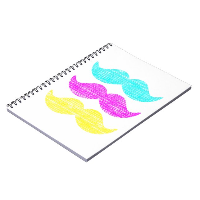Cuaderno CMY Mustaches (estilo letterpress) (Lado Izquierdo)