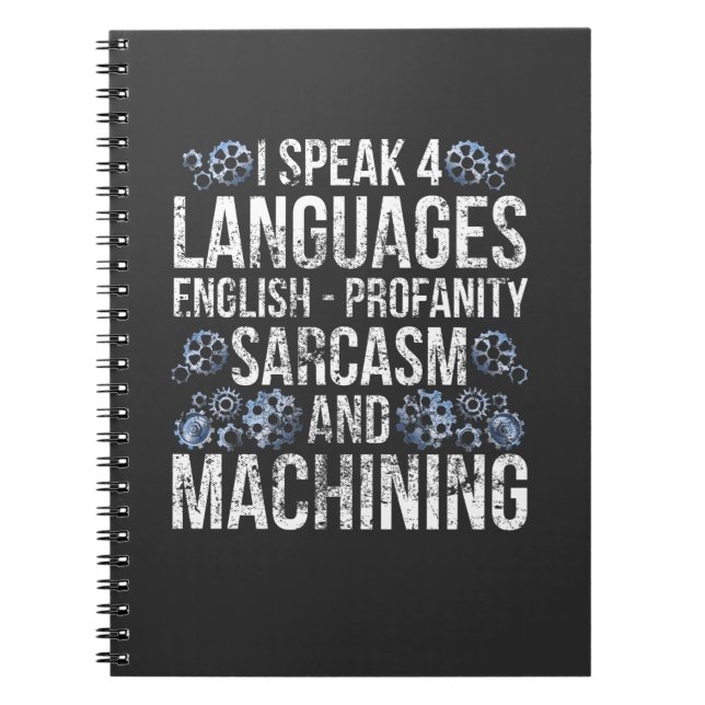 Cuaderno CNC Machinist Sarcasm Funny Machinist (Frente)