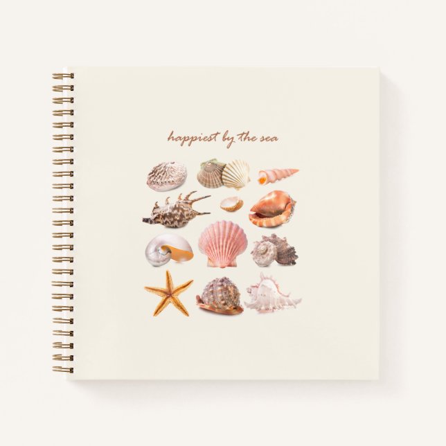 Cuaderno Coastal Seashells Aesthetic (Anverso)
