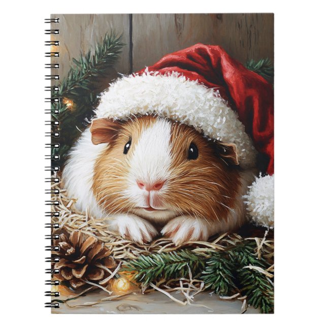 Cuaderno Cobaya con sombrero de Santa (Frente)