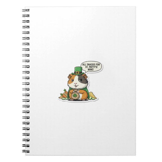 Cuaderno Cobaya Ladrón de Snacks Día de San Patricio (Frente)