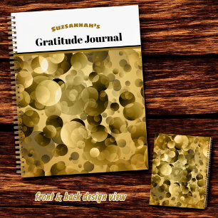 Cuaderno Cobertura de Gratitud del Bokek de Oro y Negro