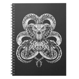 Cuaderno Cobra Art Déco de plata Arte gráfico de línea or