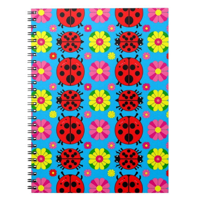 Cuaderno Coccinelas Coloridas y Flores (Frente)
