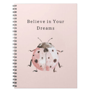 Cuaderno Coccinella negra con rubor rosa
