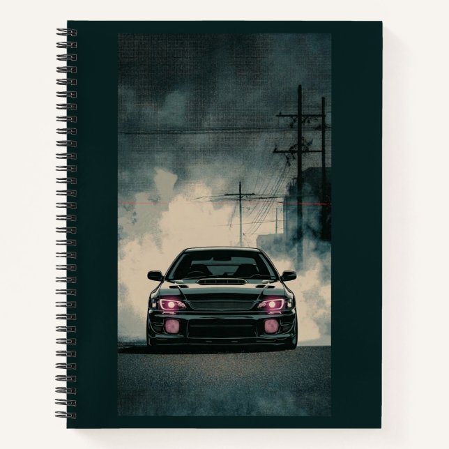 Cuaderno Coche clásico deportivo JDM GC8 malhumorado Estéti (Anverso)