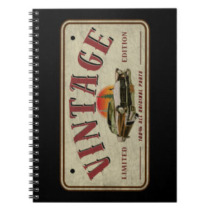 Cuaderno Coche Clásico Vintage Edición Limitada Piezas Orig
