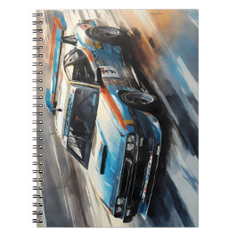 Cuaderno Coche de Carreras azul deportivo