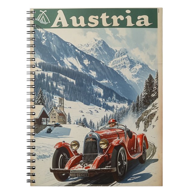 Cuaderno Coche de Carreras de época en Austria (Frente)