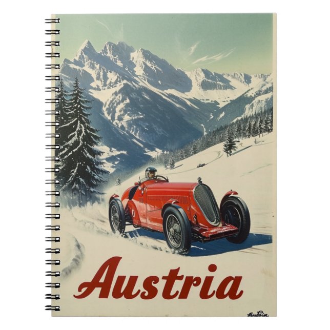 Cuaderno Coche de Carreras de época en Austria (Frente)