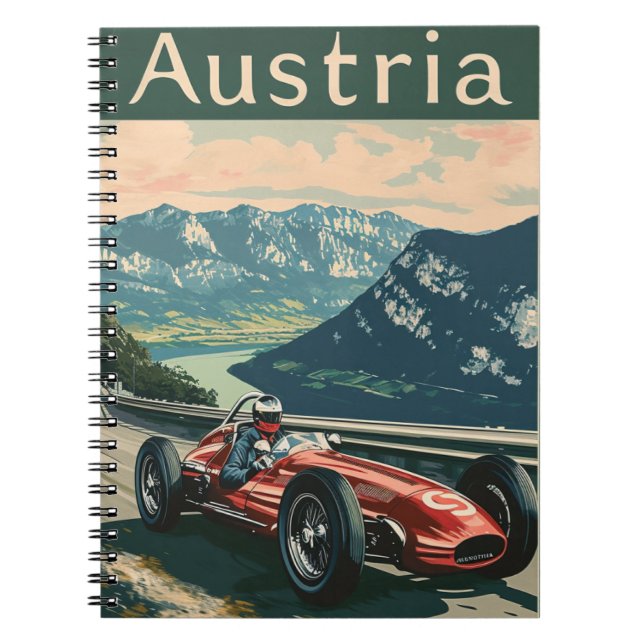 Cuaderno Coche de Carreras de época en Austria (Frente)
