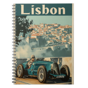 Cuaderno Coche de Carreras de época en Lisboa