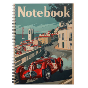 Cuaderno Coche de Carreras de época en Lisboa