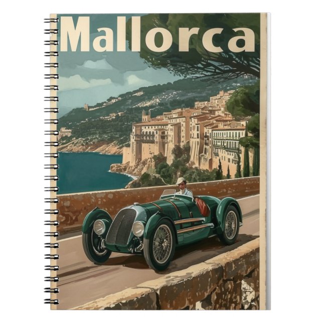 Cuaderno Coche de Carreras de época en Mallorca (Frente)