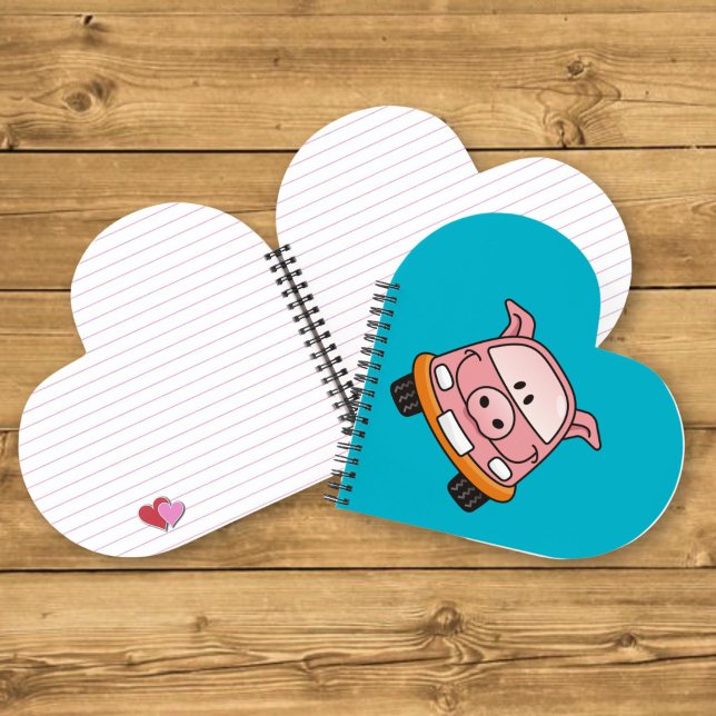 Cuaderno Coche de dibujos animados de cerdo (Subido por el creador)