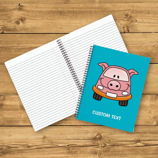 Cuaderno coche de dibujos animados de cerdo (Subido por el creador)