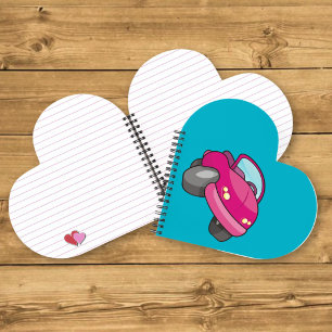 Cuaderno Coche de dibujos animados rosa