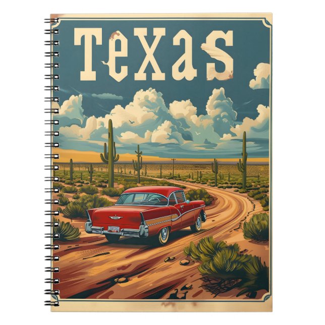 Cuaderno Coche de época del desierto de Texas (Frente)