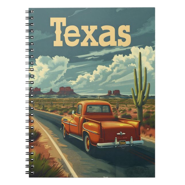 Cuaderno Coche de época del desierto de Texas (Frente)