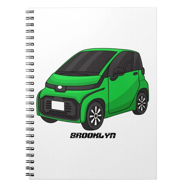 Cuaderno Coche de pequeño tamaño verde (Frente)