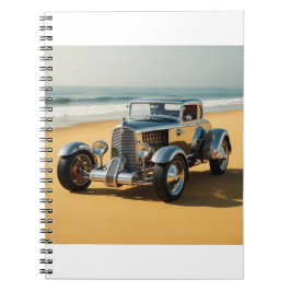 Cuaderno Coche de plata en la playa