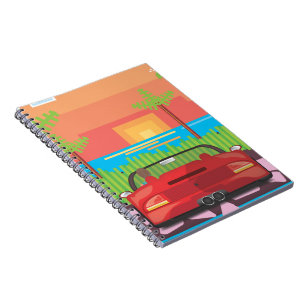 Cuaderno Coche deportivo de arcade de los 80