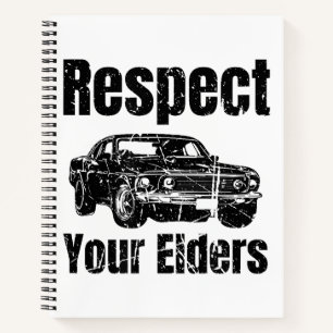 Cuaderno Coche divertido: clásico vintage respeta a tus may