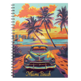 Cuaderno Coche Miami Beach Vintage