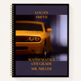 Cuaderno Coche muscular amarillo 2013 Aula de la escuela pe