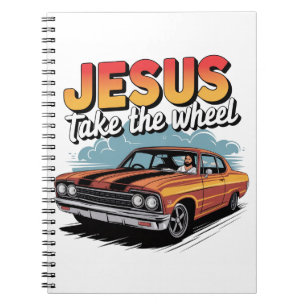 Cuaderno Coche Musculoso Antiguo 'Jesús Toma el Volante'
