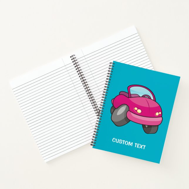 Cuaderno Coche Personalizado rosa (Interior)
