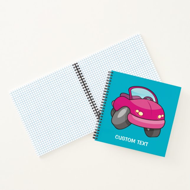 Cuaderno Coche Personalizado rosa (Interior)