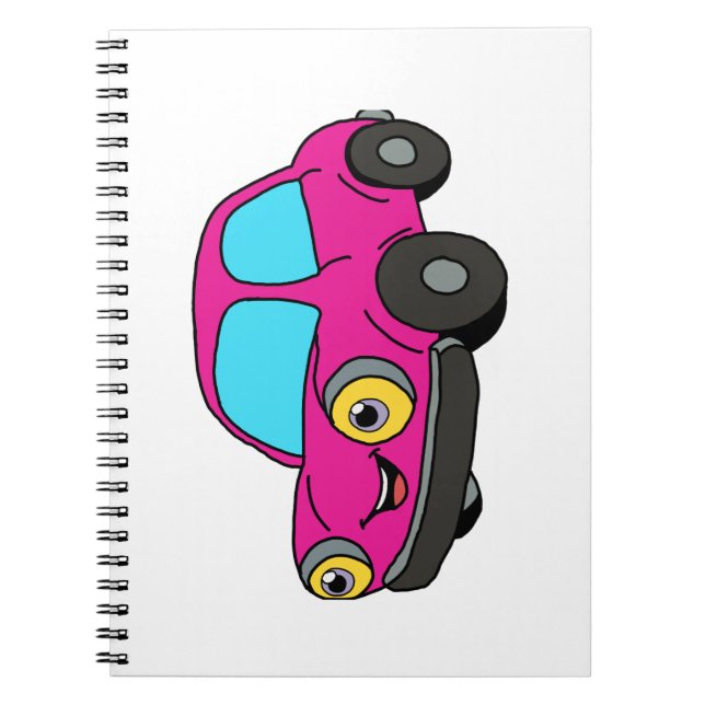 Cuaderno Coche rosa (Frente)