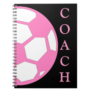 Cuaderno Coche rosado del balón de fútbol