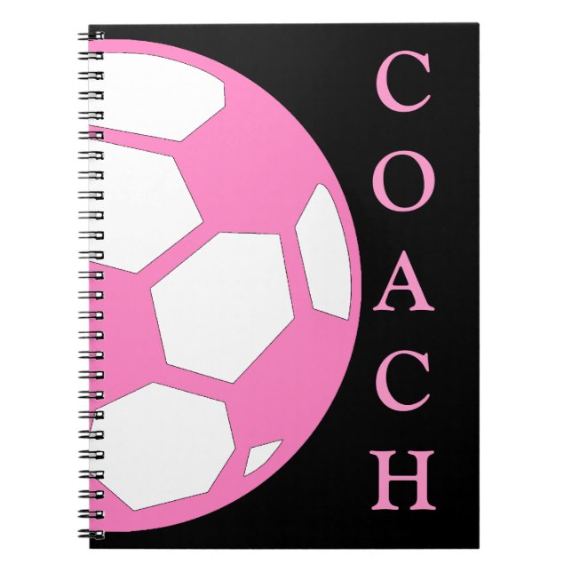Cuaderno Coche rosado del balón de fútbol (Frente)
