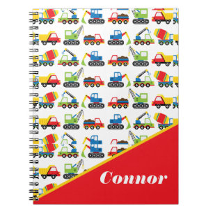 Cuaderno Coches De Juguetes De Vehículo De Construcción Cut